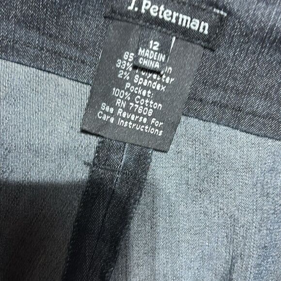 J. Peterman women’s 12 lightweight denim wide leg jeans black chic - Picture 3 of 5